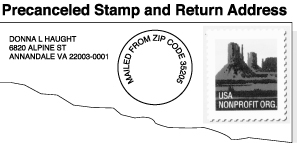 This graphic shows a Precanceled Stamp.